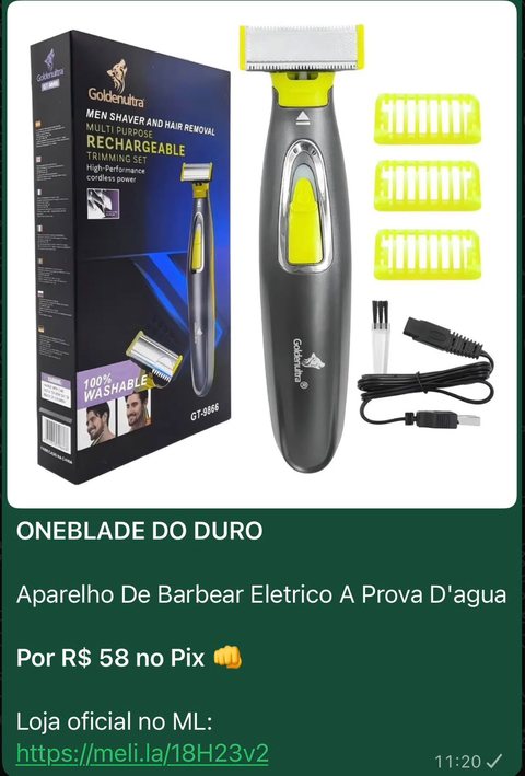 Aparelho de barbear elétrico OneBlade