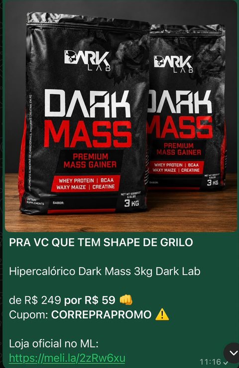 Hipercalórico Dark Mass
