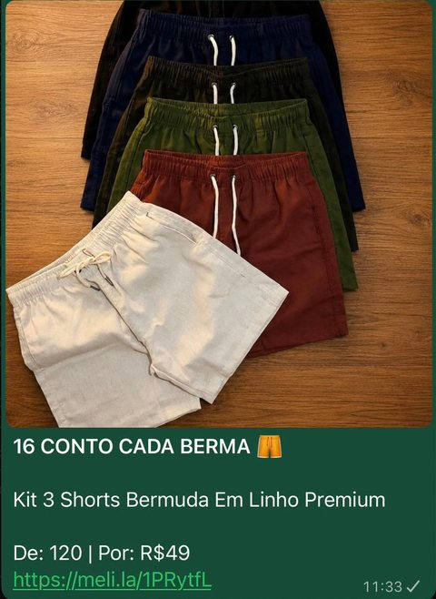 Kit de shorts