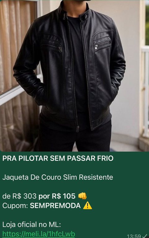 Jaqueta de couro